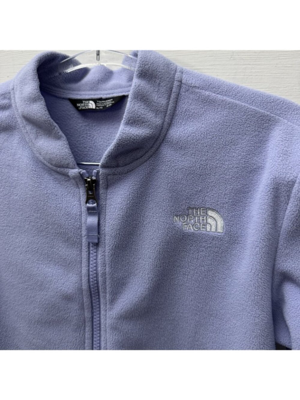 The North Face Youth XL 18/20 Lavender Fleece Jacket Full Zip Purple - Picture 4 of 10